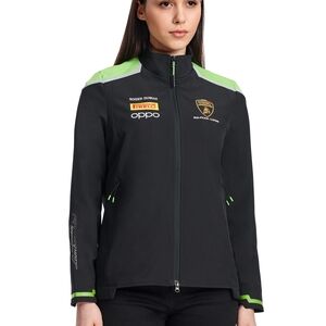 Lamborghini Bomber Jacket Black and Green Performance Style